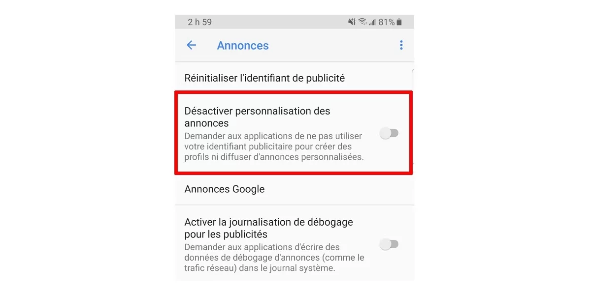 Comment arrêter les pubs Google sur Android